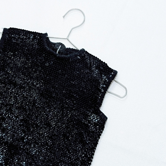 SOLD - Vintage Sequin Crop Top - Picture 3 of 5